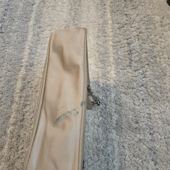 PRADA Shoulder Bag Nylon Beige Silver Chain Srrap - Picture 8 of 16